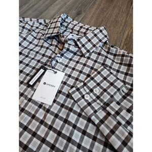 Sperry Men's Premium Apparel Plaid Button Down Shirt Size S Coffee Tencel Blend